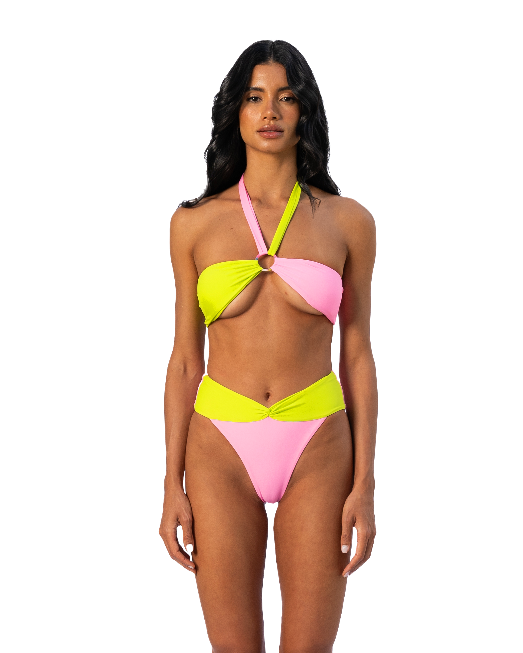 Amara Halter Bikini Top | Multi Coloured