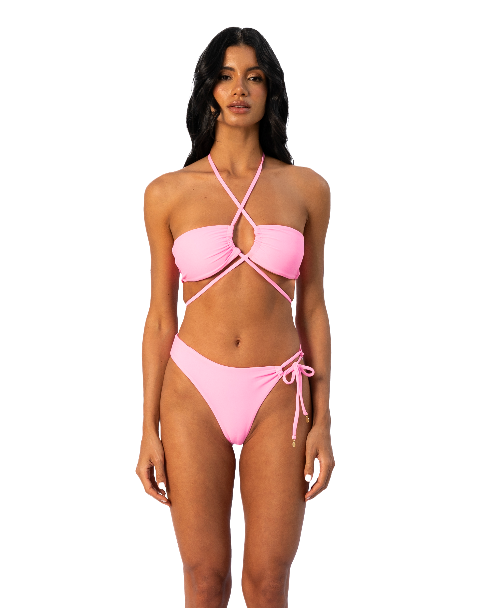Lucida Bottom Side-Tie Bikini |Pink