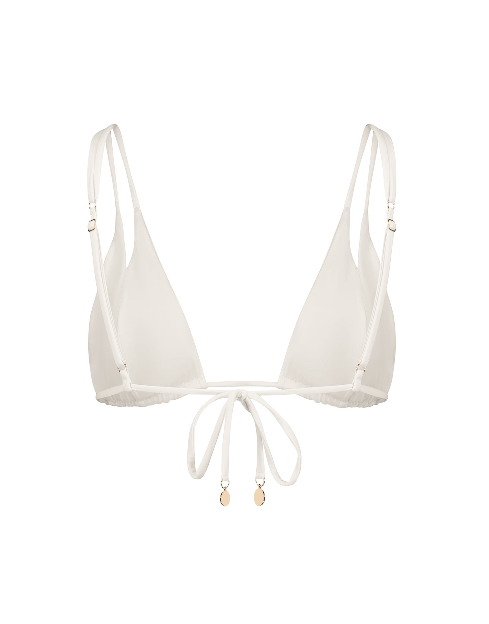 Starr Triangle Bikini Top | White