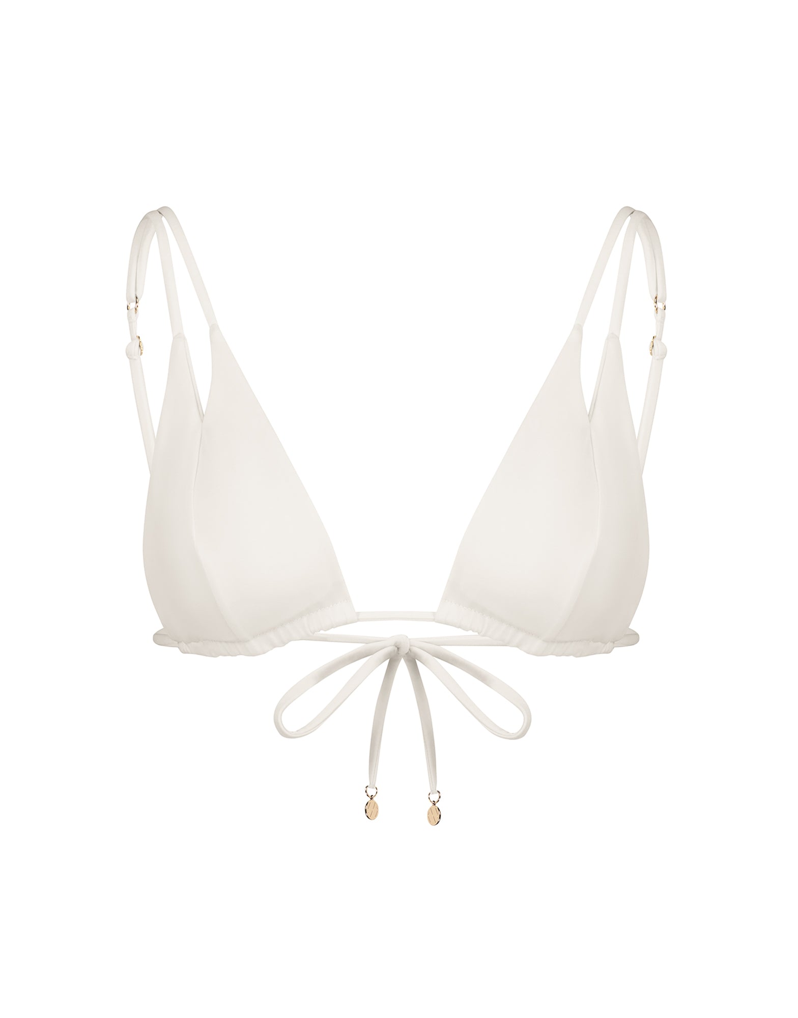 Starr Triangle Bikini Top | White