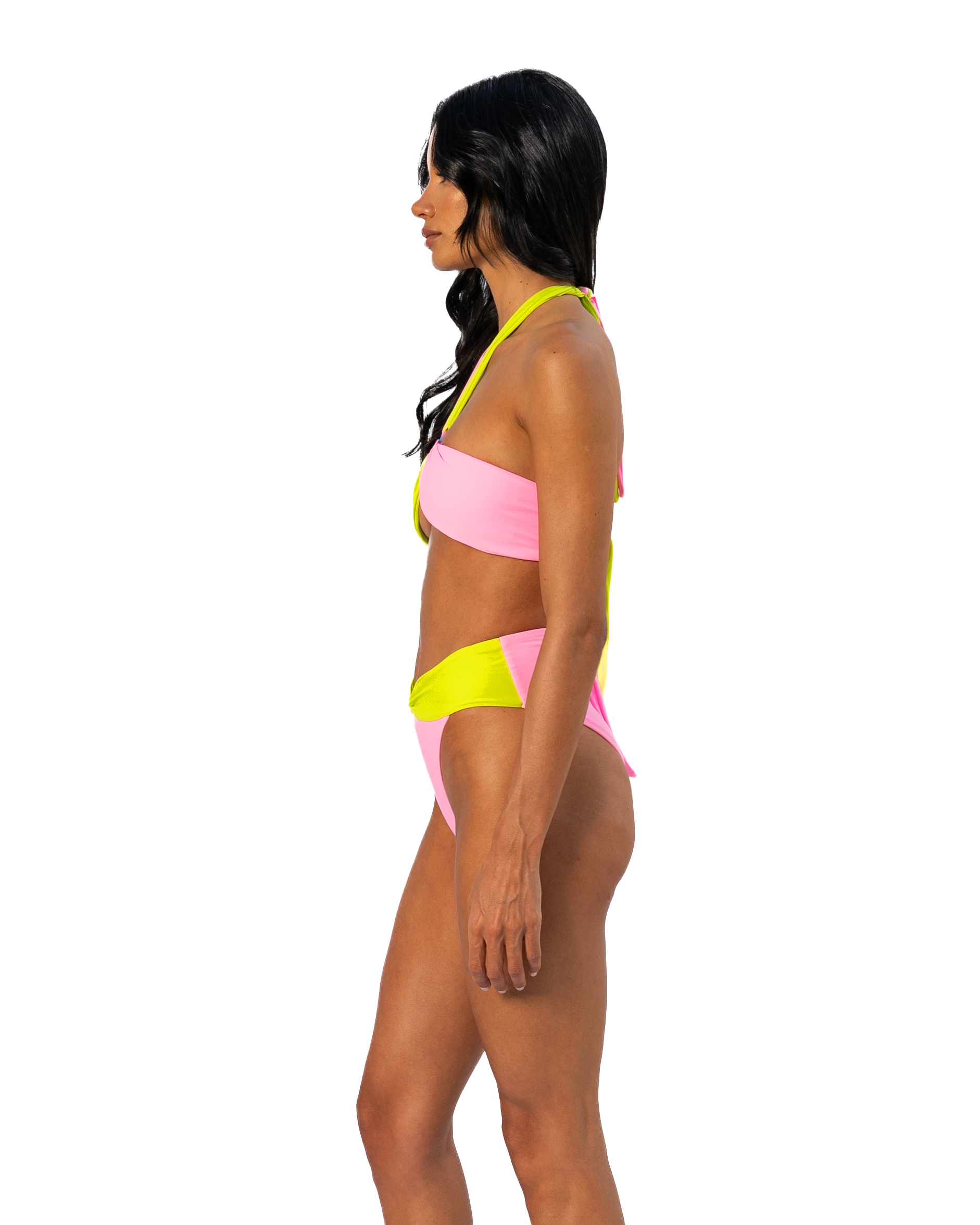 Amara High-Waisted Bikini Bottom | Multi Coloured