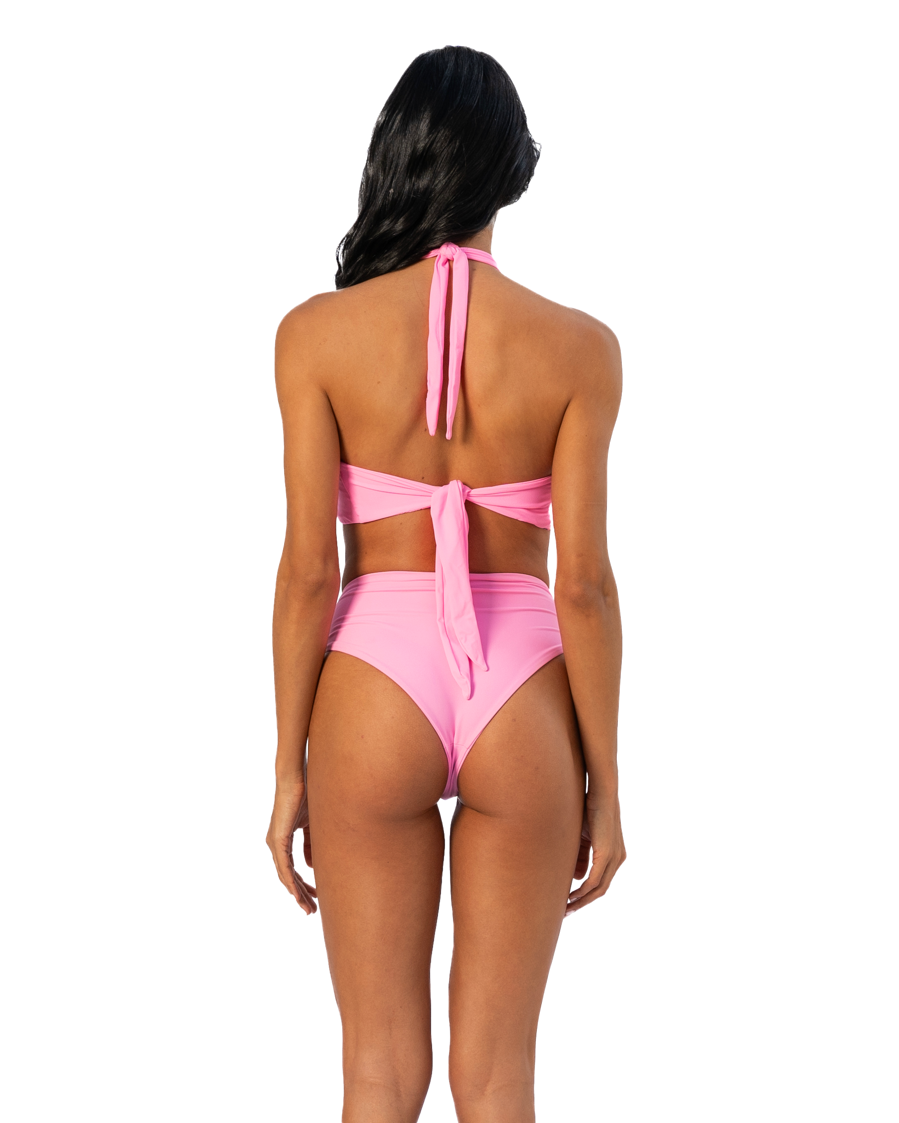 Amara High-Waisted Bikini Bottom | Pink