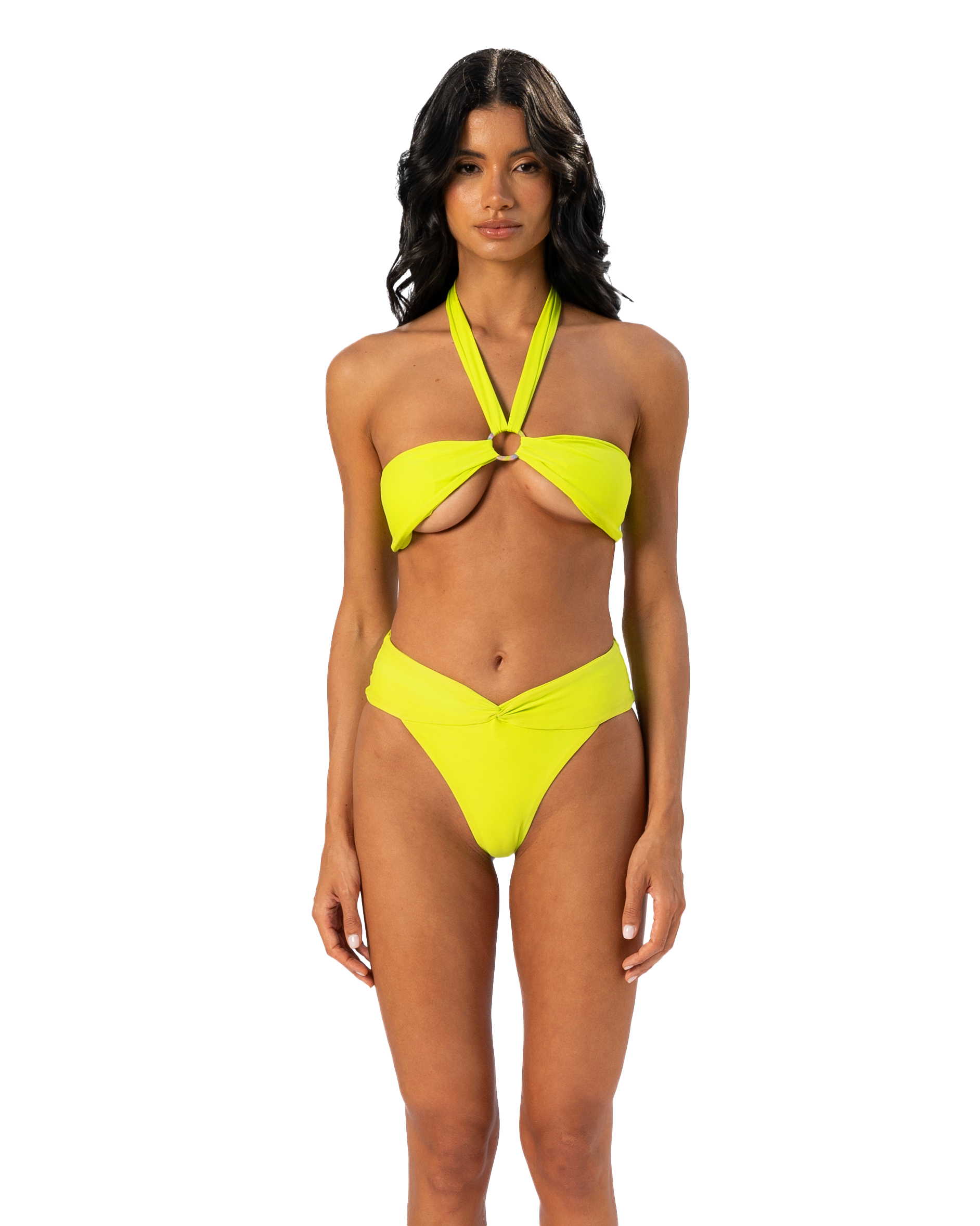Amara Halter Bikini Top | Green