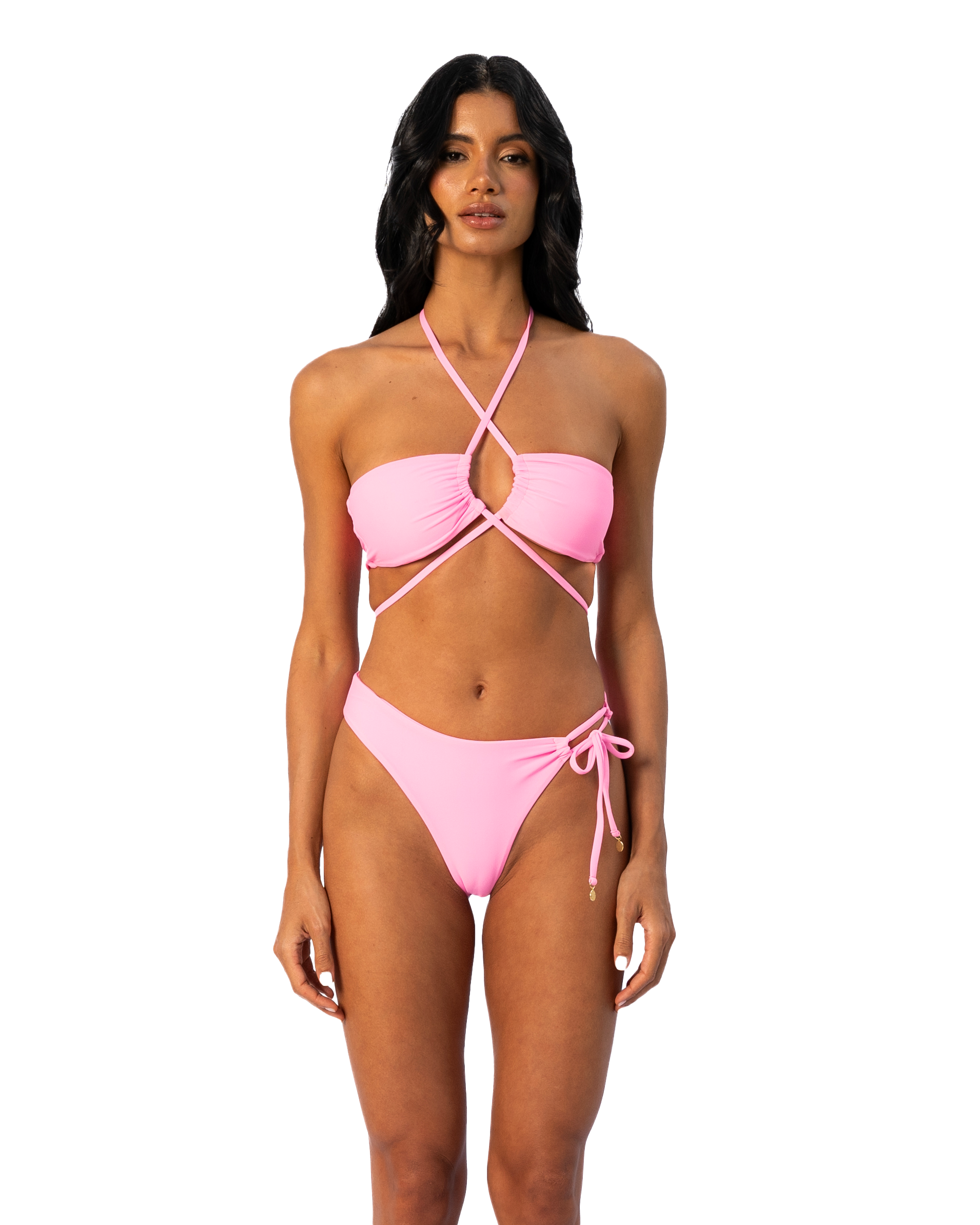 Lucida  Bottom Side-Tie Bikini |Pink