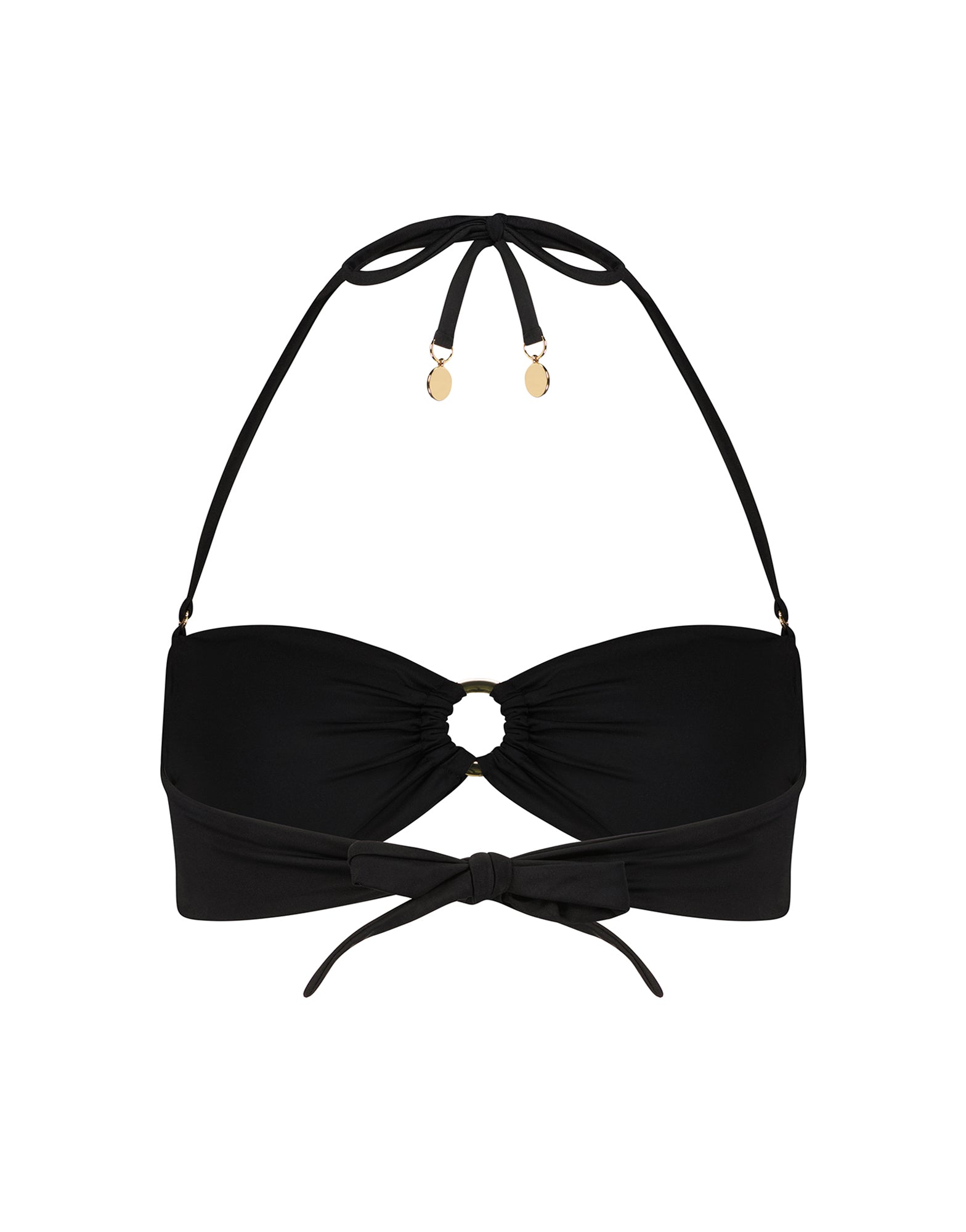 Pearla  Bandeau Bikini Top | Black