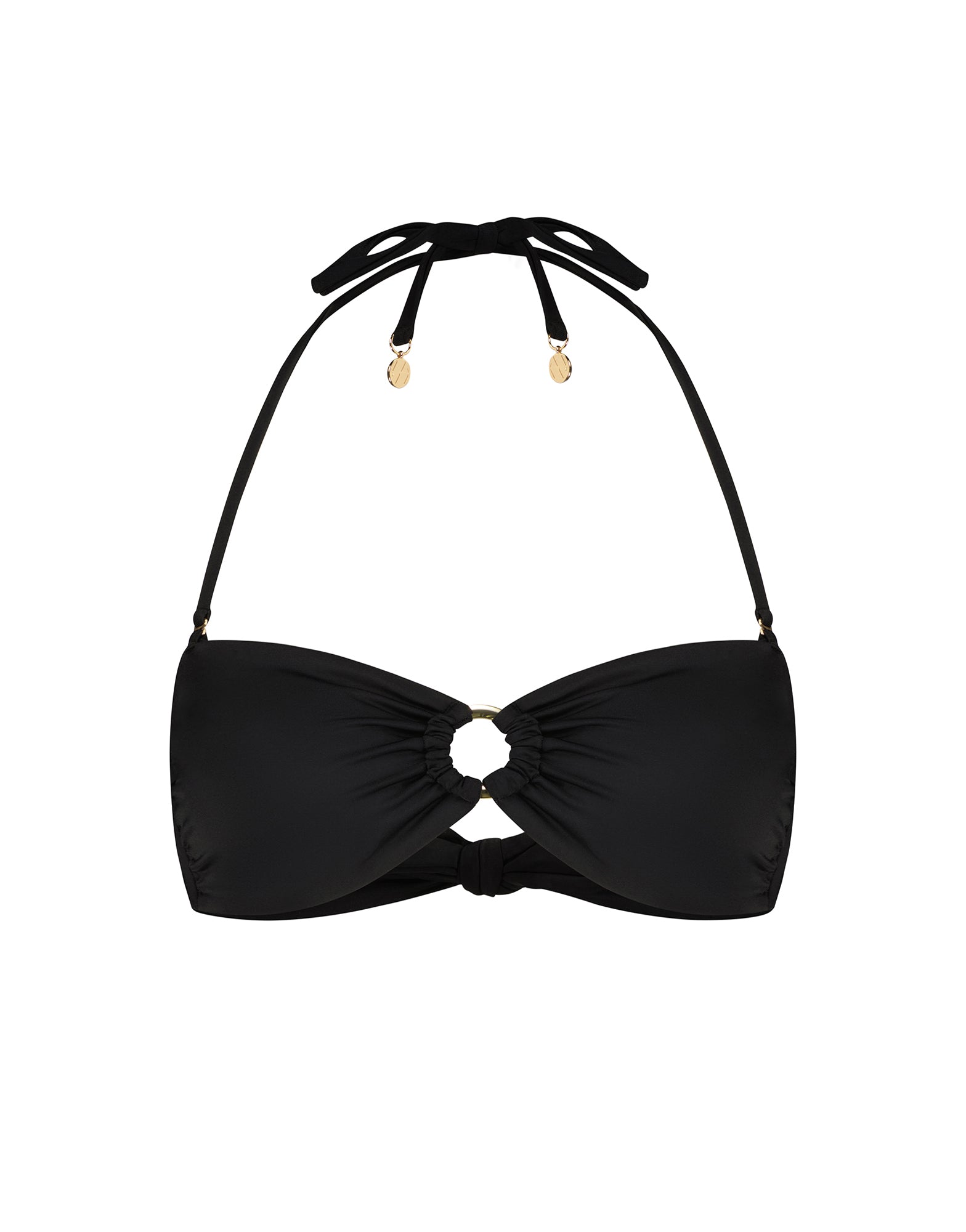 Pearla  Bandeau Bikini Top | Black