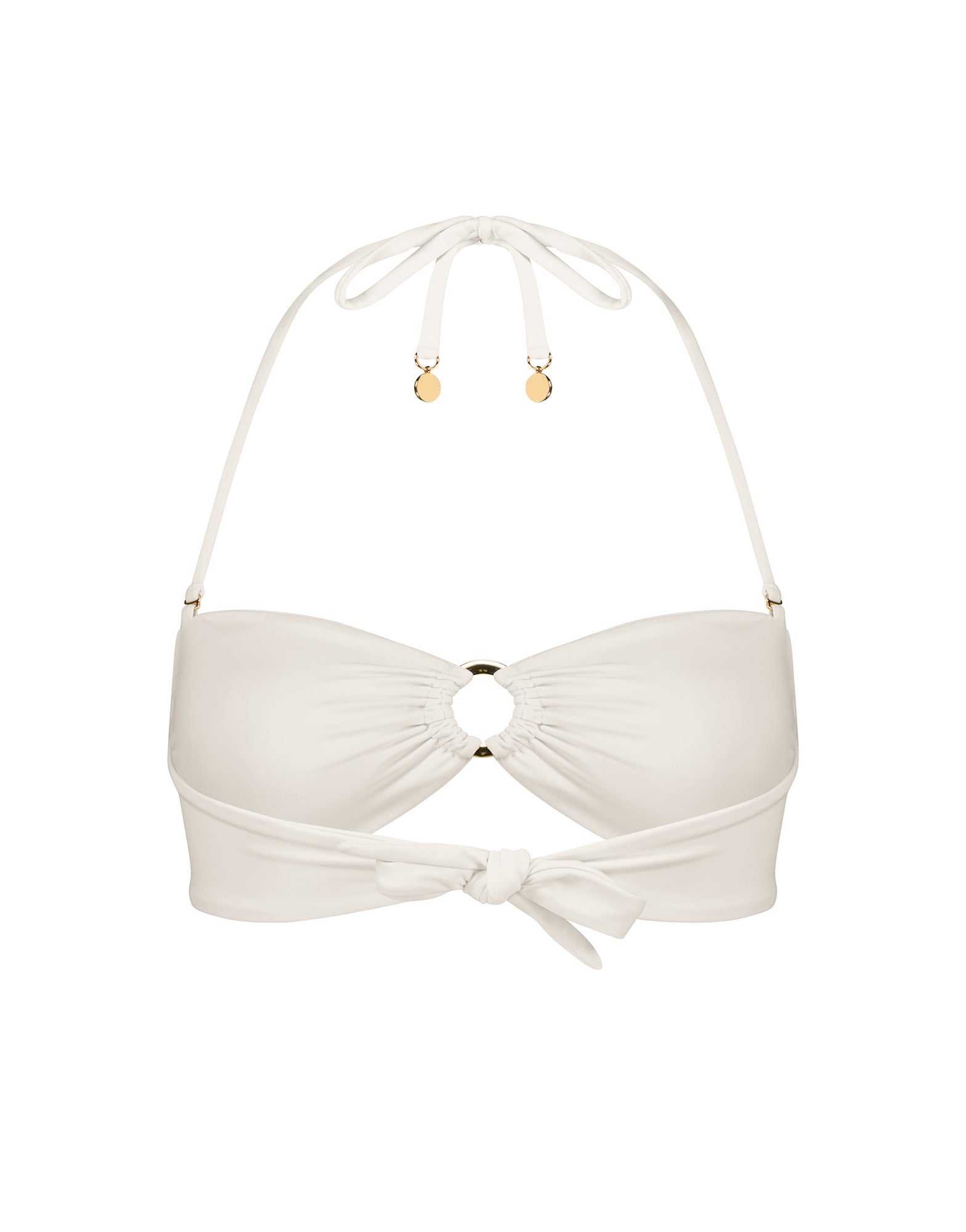 Pearla  Bandeau Bikini Top | White